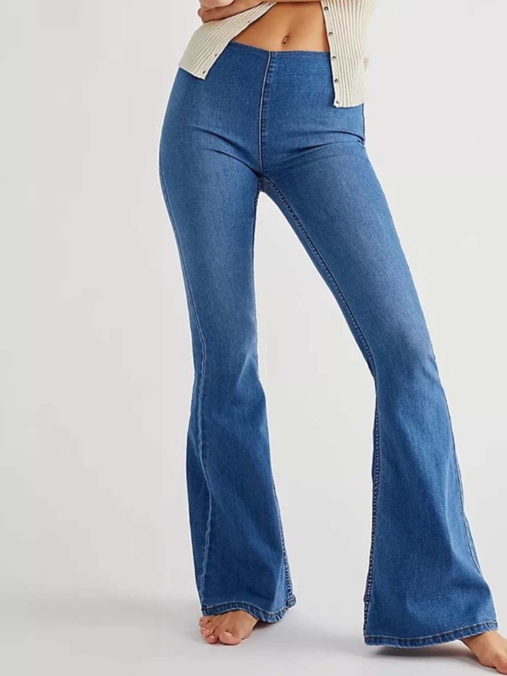 Free People Penny Pull On Flare Jeans